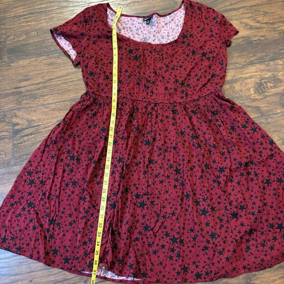 Torrid size 2X Star Celestial Print Red and Black Mini Dress - Picture 6 of 6